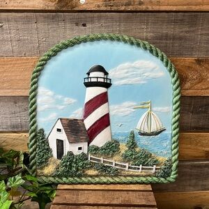 Nautical Lighthouse Ceramic Stone Wall  Decor